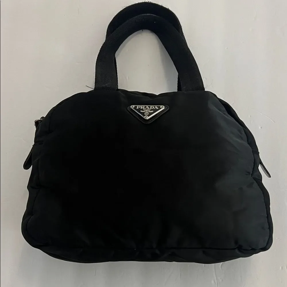 Vintage Prada black nylon handbag